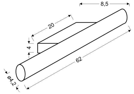 Applique salle de bain bande LED 12W 4000K IP44 62cm Universe Candellux 21-54036