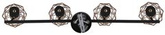 Plafonnier applique bande noire et or 4x40W E14 Acrobat 94-66657