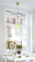 Lampa wisząca SEWILLA zielona - z ceramicznym kloszem - skandynawska lampa nad stół