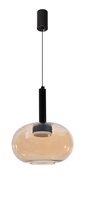 Lampa wisząca Bueno szklana pojedyncza bursztynowy klosz GX53