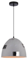 Plafonnier suspendu 1X60W E27 gris + chrome PATCH 31-43160