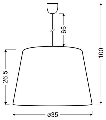 Hanging ceiling lamp 1X60W E27 copper PLATINO 31-38302
