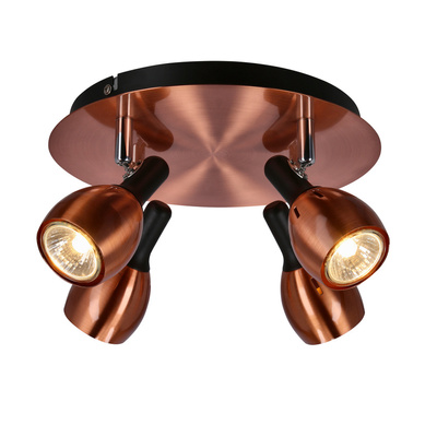 Plafoniera plafon 4xGU10 cupru CROSS 98-34878