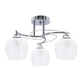 Plafoniera Prego crom E27 cu abajur incolor 33-09456