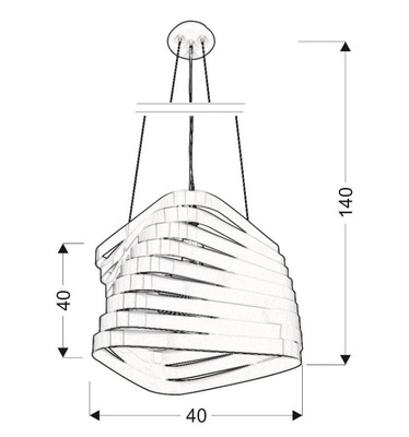 Plafonnier 1X60W E27 suspendu blanc BIZO 31-21581