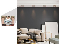 Ensemble de trois lampes à Led Candellux Ss-16 Gu10 avec ampoule à Led en verre marron