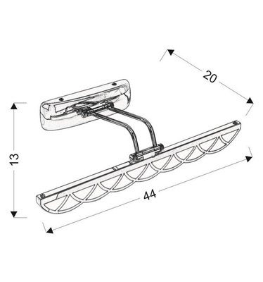 Aplică de perete baie cromată deasupra oglinzii LED 6W 4000K Move Candellux 21-72856