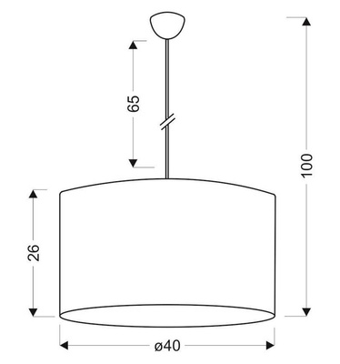 Hanging ceiling lamp 3xE14 black SIMONA 33-87174