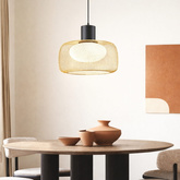 Suspension Sopra 40 noir et or en métal pour table de salon