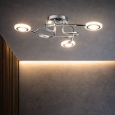 Ceiling lamp plafond 3X4W LED chrome 3000K AURELION 98-65582