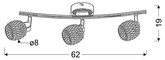 Wall lamp candellux clear 93-09913 g9 strip transparent