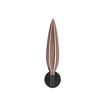 Nordic glass black wall light with copper shade for elegant bedroom G9