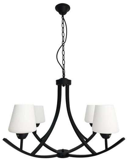 Hanging lamp black and white chandelier 4x60W E27 London 34-38838