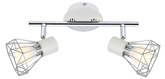 Applique/plafonnier bande chrome/blanc 2xE14 Verve 92-61348