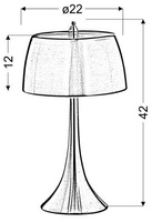 Lampă de masă pentru cabinet Candellux Oxford 41-25173 E14 Aur / Touch /