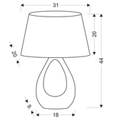 Romano Candellux beige-weiße Keramik-Schranklampe 41-79954