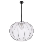 Lampa wisząca z abażurem Mellow biała kula 52 cm do salonu i jadalni