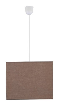 Lampa wisząca z abażurem Basic brązowa kwadratowa nowoczesna do salonu
