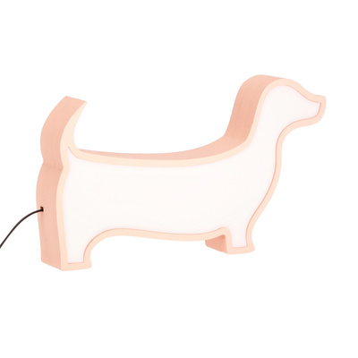 LAMPE DE TABLE LED CHIEN POUR ENFANTS IQ KIDS ROSE