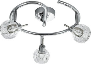 Lampa sufitowa BOMBOLA spot ze szklanymi kloszami regulowana 3-punktowa do salonu