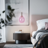 Lampa suspendata balon sticla roz LED 6W Lukka Ledea 50133209