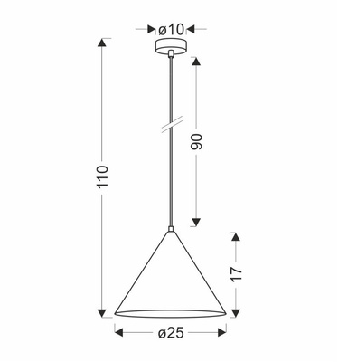 DUNCA HANGING LAMP 25CM E27 DARK WALNUT LAMPSHADE