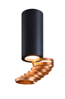 Plafonnier or+noir 6x20cm Tube Candellux 2277110