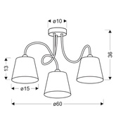 Lampa sufitowa Luk 3x40 W Candellux 33-70746