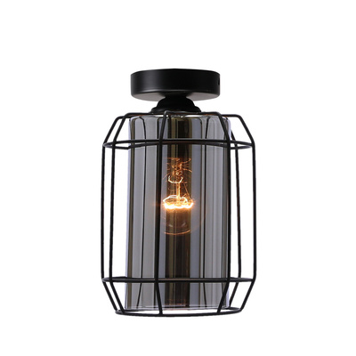 Plafoniera Jonera negru 1X40 E27 abajur afumat 31-08404