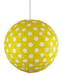 Abajur din hârtie galbenă cu bilă puncte 40cm Cocoon Candellux 70-76178