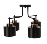 Plafoniera neagra 4xE27 Olena 34-78148