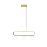 Lampa wisząca mosiądz biała 3xG9 Jove 33-01573