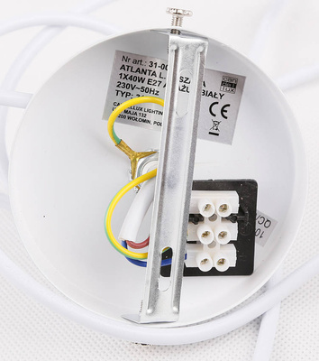 Lampă suspendată abajur țesut alb Atlanta 31-00637