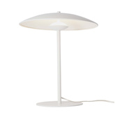 Table lamp LUND in Scandinavian style white plate shade minimalist lamp for living room and bedroom