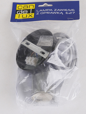 Metal sling chrome/black hanging lamp E27 31-05472