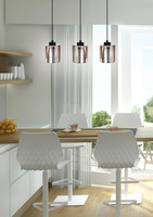 Plafoniera suspendata sticla cromata 3x60W Cox Candellux 33-53886