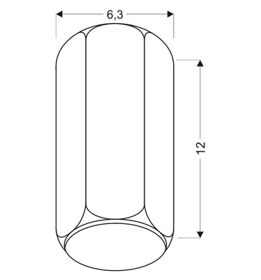 Plafoniera alb hexagonal 25W GU10 Tub Candellux 2282855