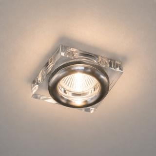 Deckenleuchte klares quadratisches Glas MR16 50W SK-82 2227399
