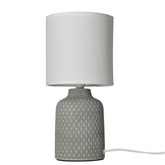 Tischlampe aus grauer Keramik für den Nachttisch Iner Candellux 41-79886