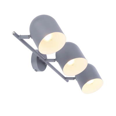 Wandleuchte Candellux Azuro 93-63229 Streifen E27 grau matt