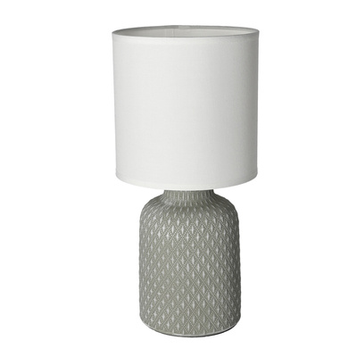 Lampa stołowa szara ceramika nocna Iner Candellux 41-79886