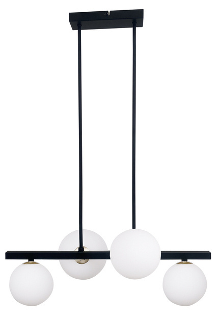 Lampa wisząca sufitowa czarno-biała 4x28W Kama 34-01214