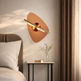 RELAX brass wall lamp 5W LED 3000K amber shade