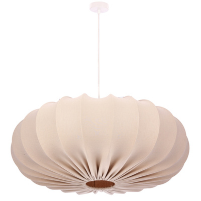 CAFÉE lampă suspendată 66cm albă 1x40W E27 abajur frappe