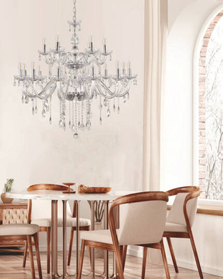 Lustre doré avec cristaux 18xE14 Maria Teresa 30-94615