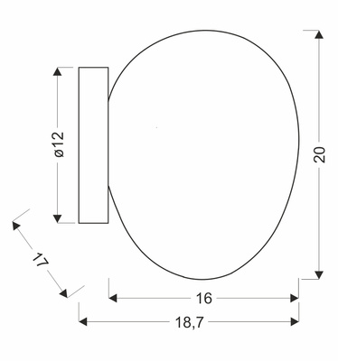 Wall sconce STONES inspired by stone white acrylic shade 20 cm japandi style stylish bedroom sconce E27