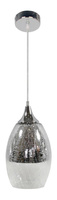 Suspension réglable en verre argenté E27 60W Celia Candellux 31-51561