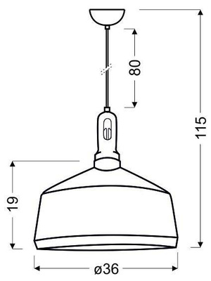 Plafonnier suspendu candellux robinson 31-37688 e27 intérieur blanc / jaune