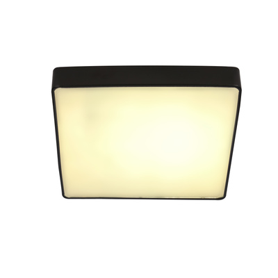 LED ceiling light QUATTRO black square with glass shade minimalist ceiling lamp