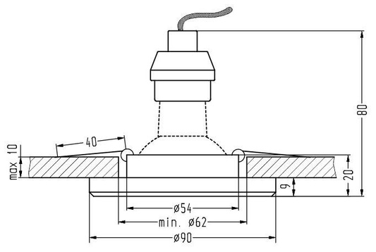 Deckenleuchte rund grünes LED-Netz SS-23 2238265